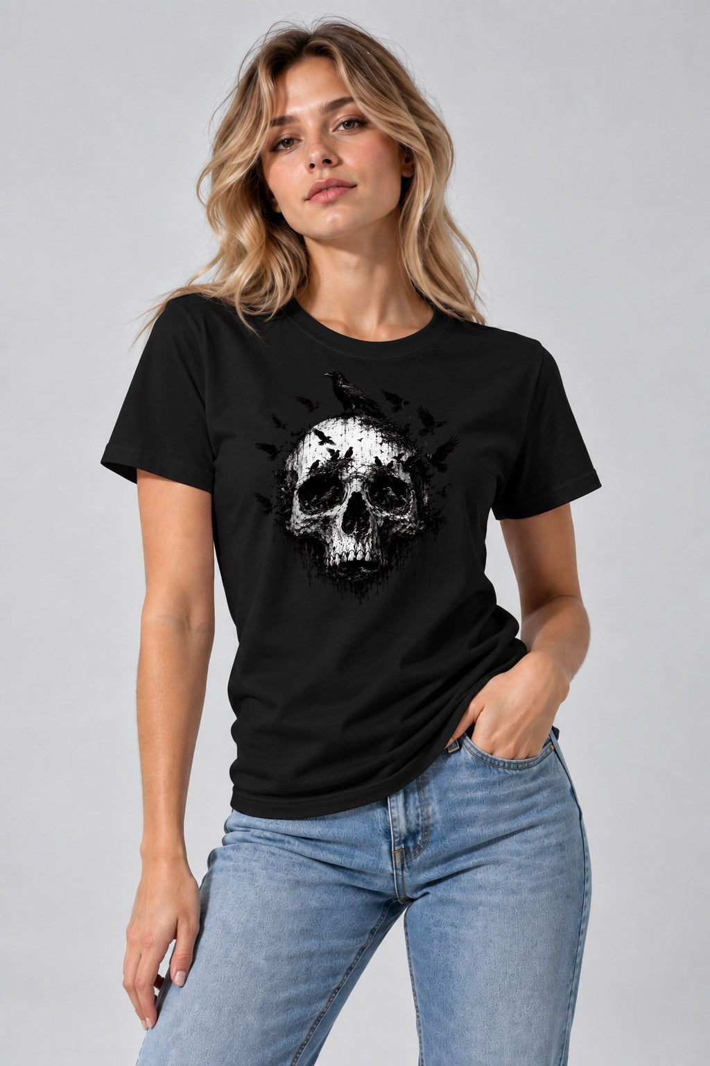 Raven Skull - Black