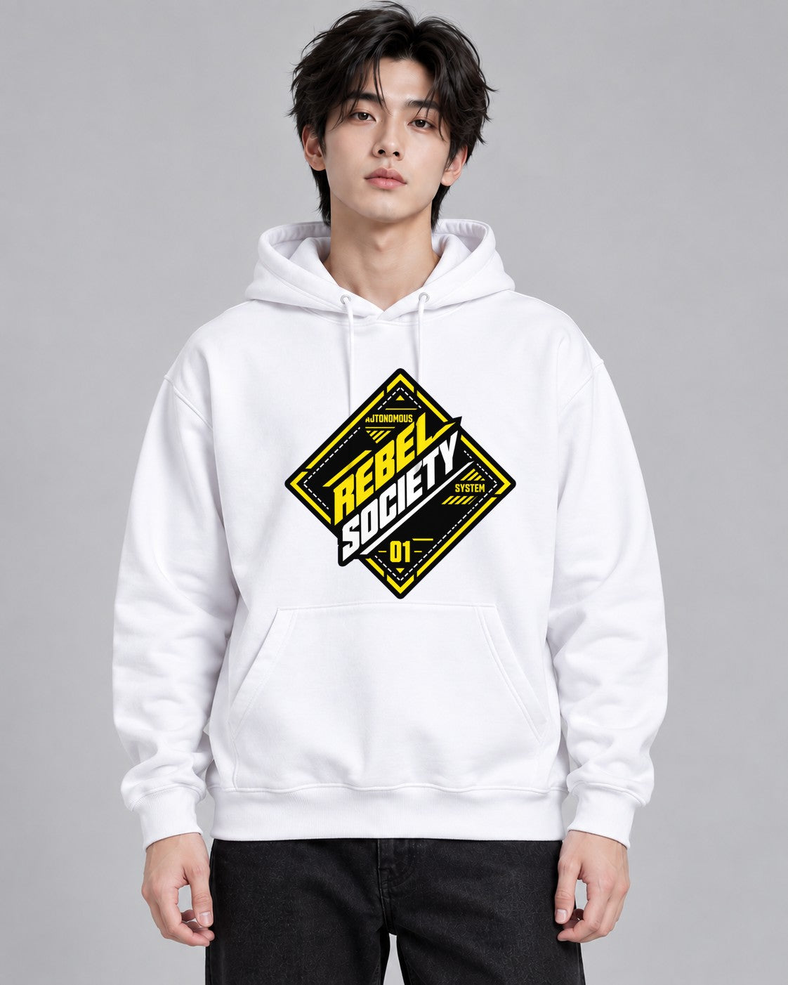 Rebel Society Cyberpunk Techwear Dia - White