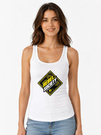 Rebel Society Graphic Tee - Industrial Streetwear Badge Design - White