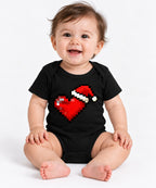 Red Cardinal Heart - Black