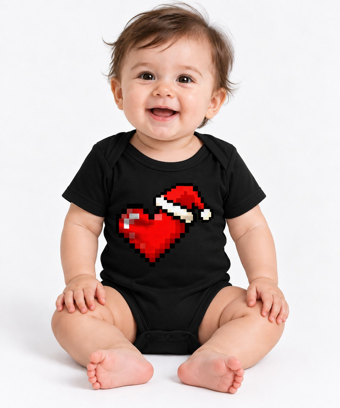 Red Cardinal Heart - Black