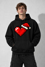 Red Cardinal Heart - Black