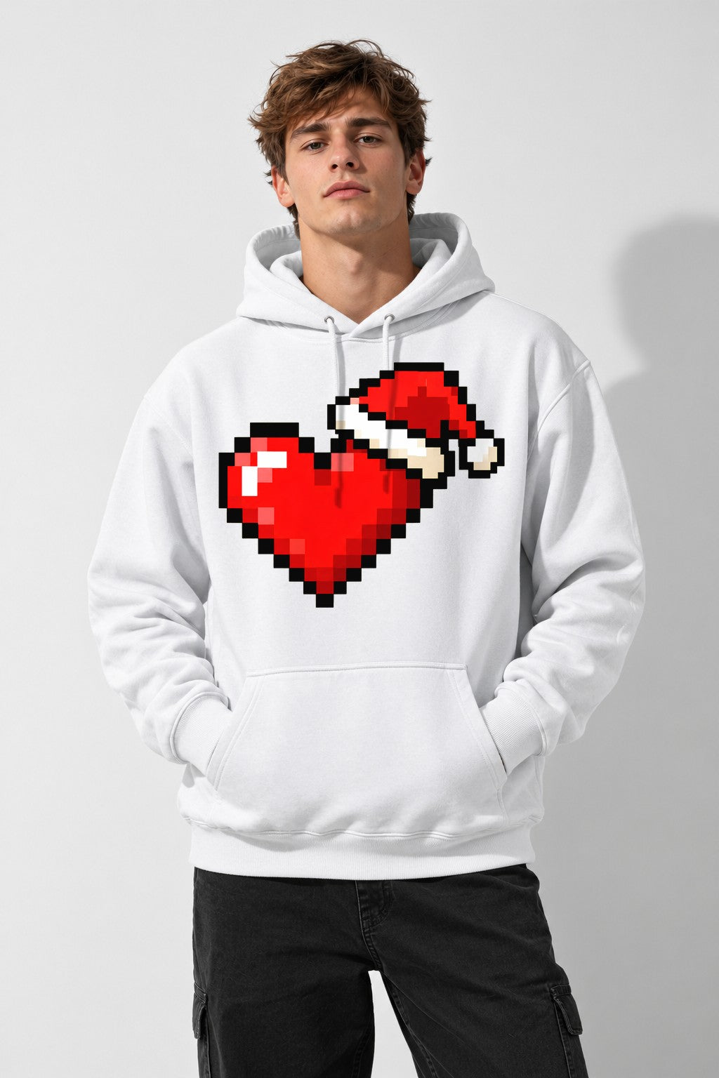 Red Cardinal Heart - White