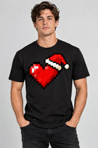 Red Cardinal Heart - Black