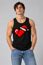 Red Cardinal Heart - Black