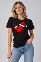 Red Cardinal Heart - Black