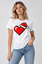 Red Cardinal Heart - White