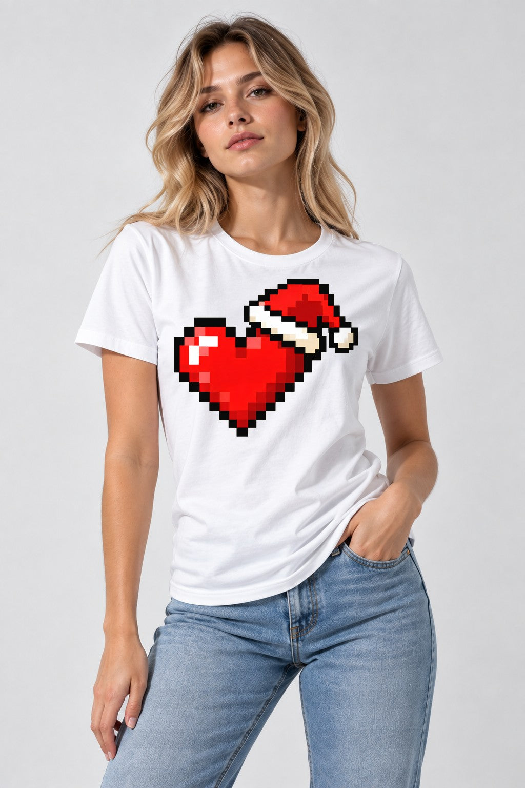 Red Cardinal Heart - White
