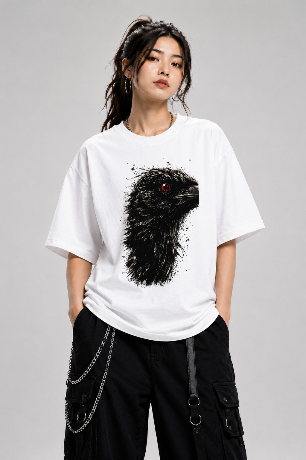 Red Eyed Raven - White