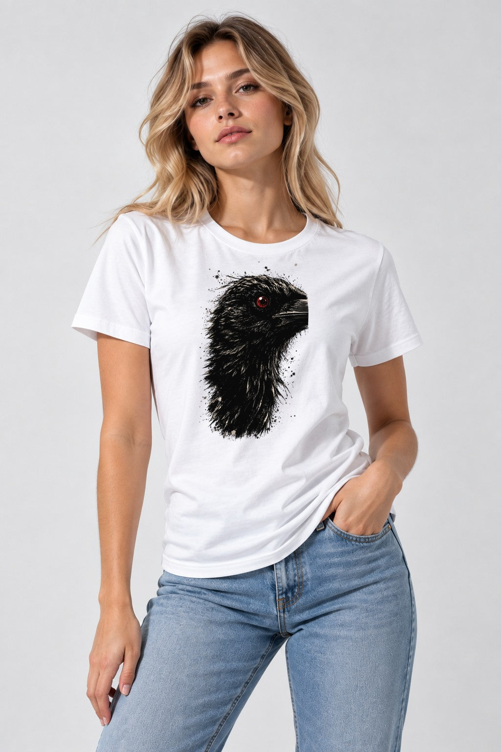 Red Eyed Raven - White