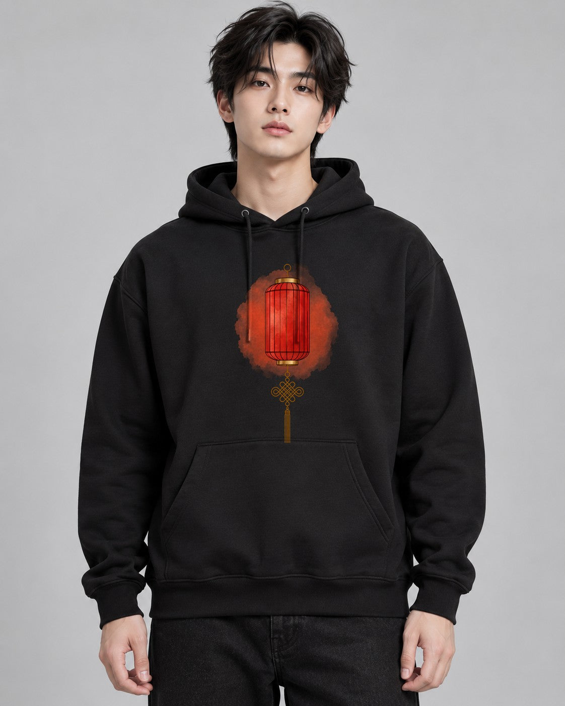 Red Festive Lantern - Black