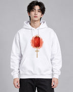 Red Festive Lantern - White