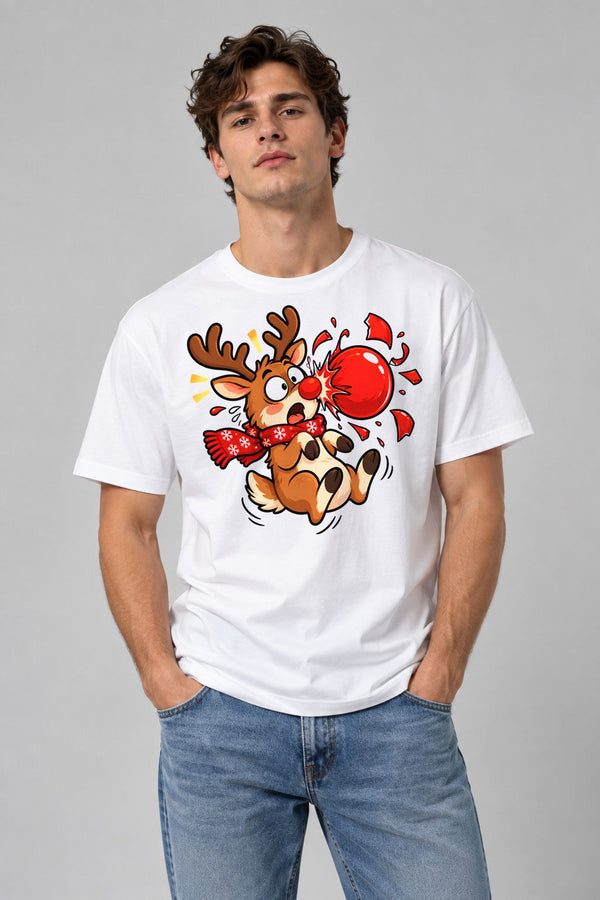 Reindeer Ornament Mishap - White