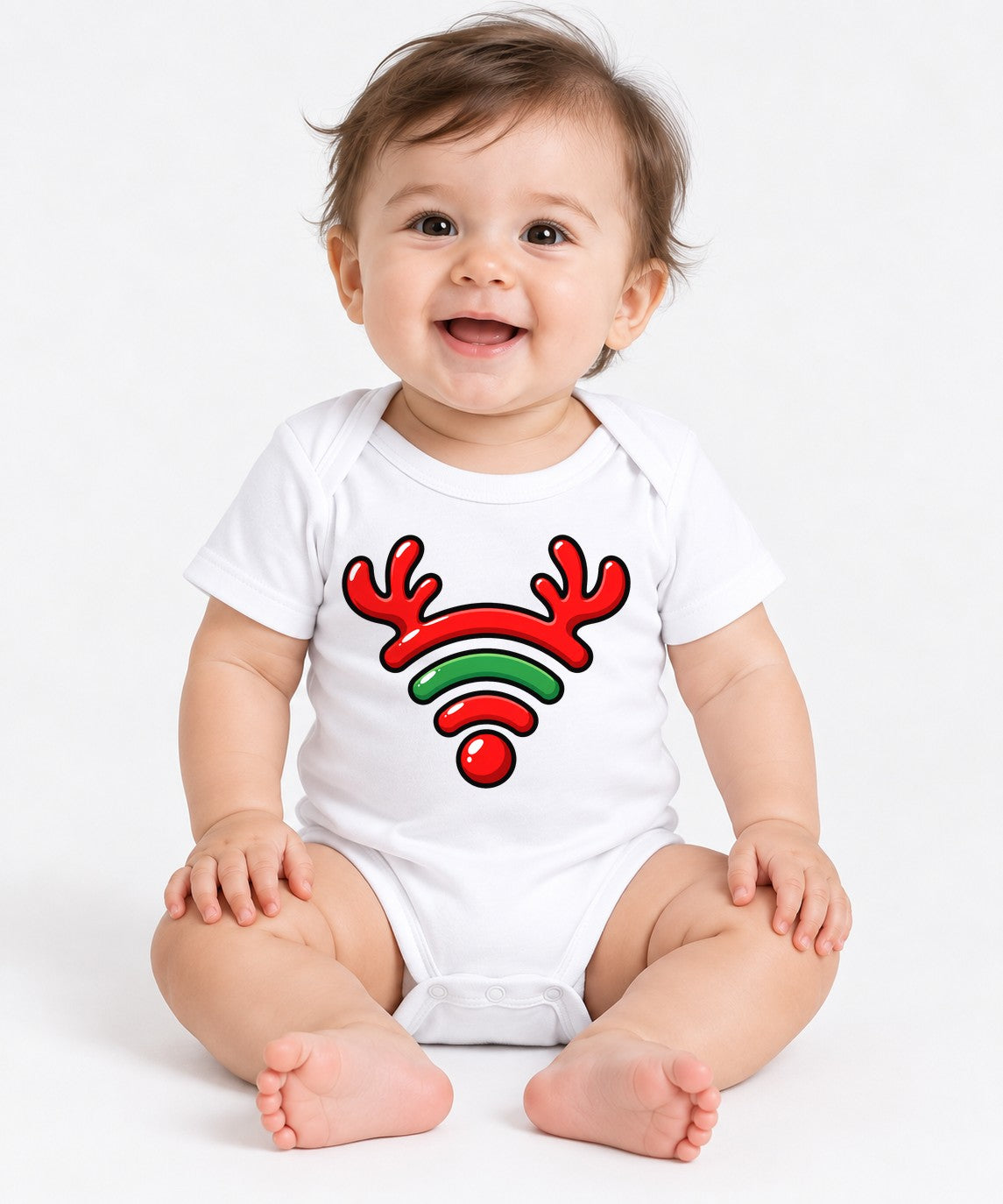 Reindeer WiFi Signal - White