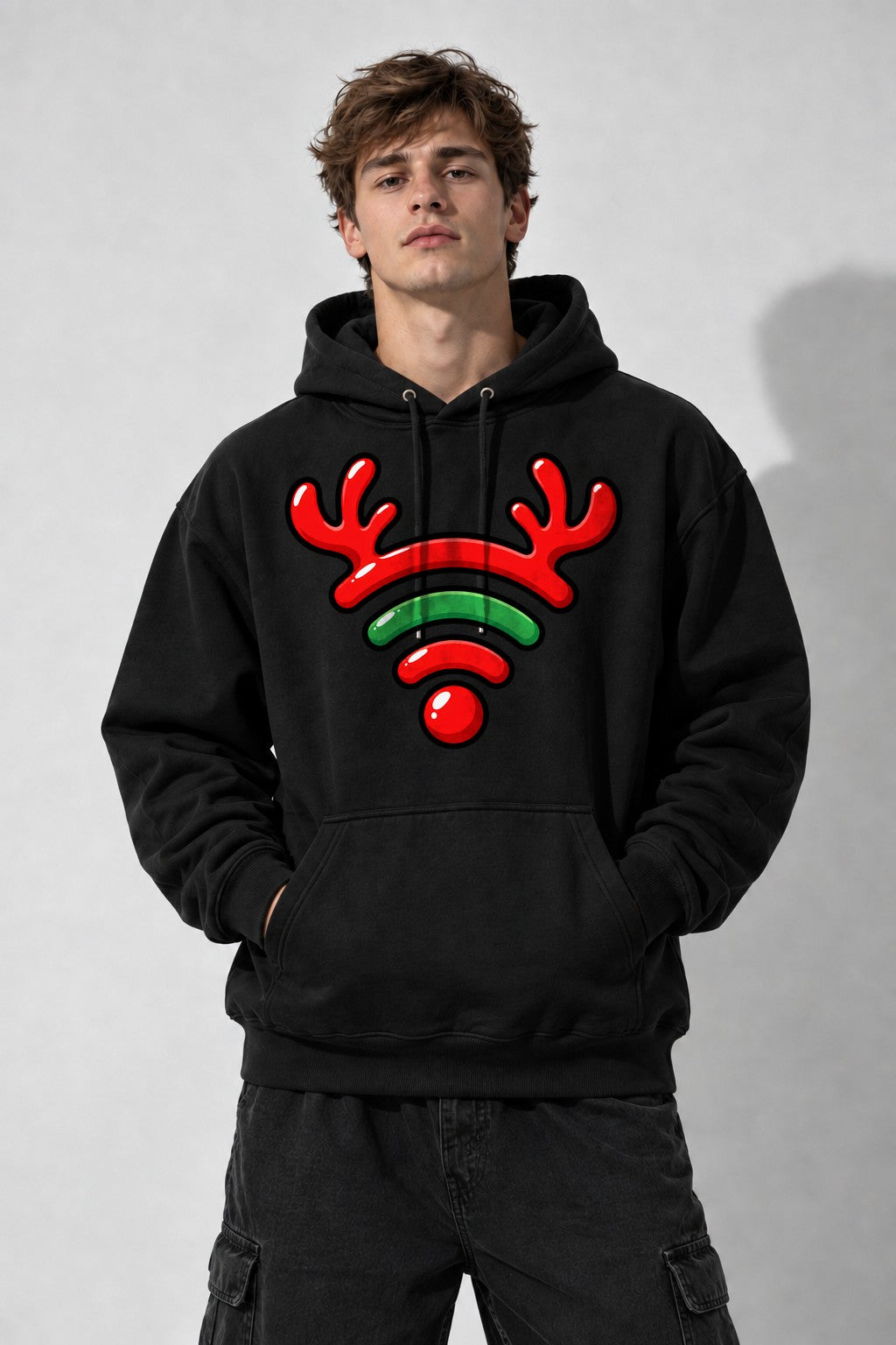 Reindeer WiFi Signal - Black