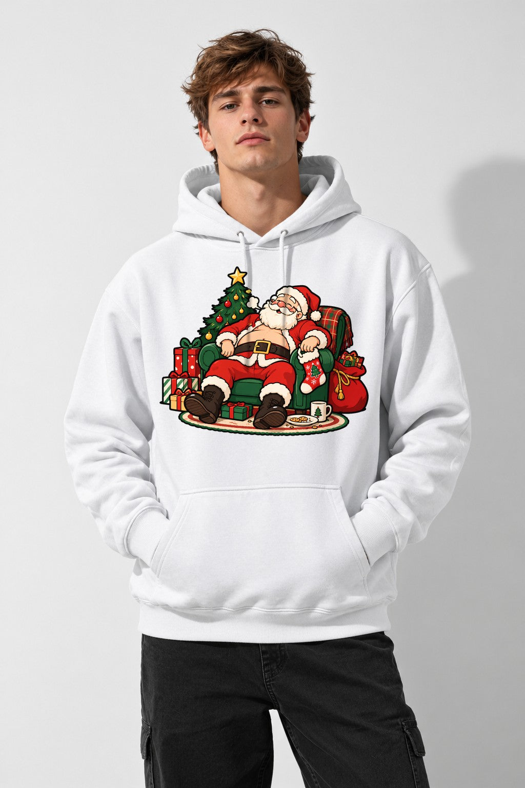 Relaxing Santa Claus - White