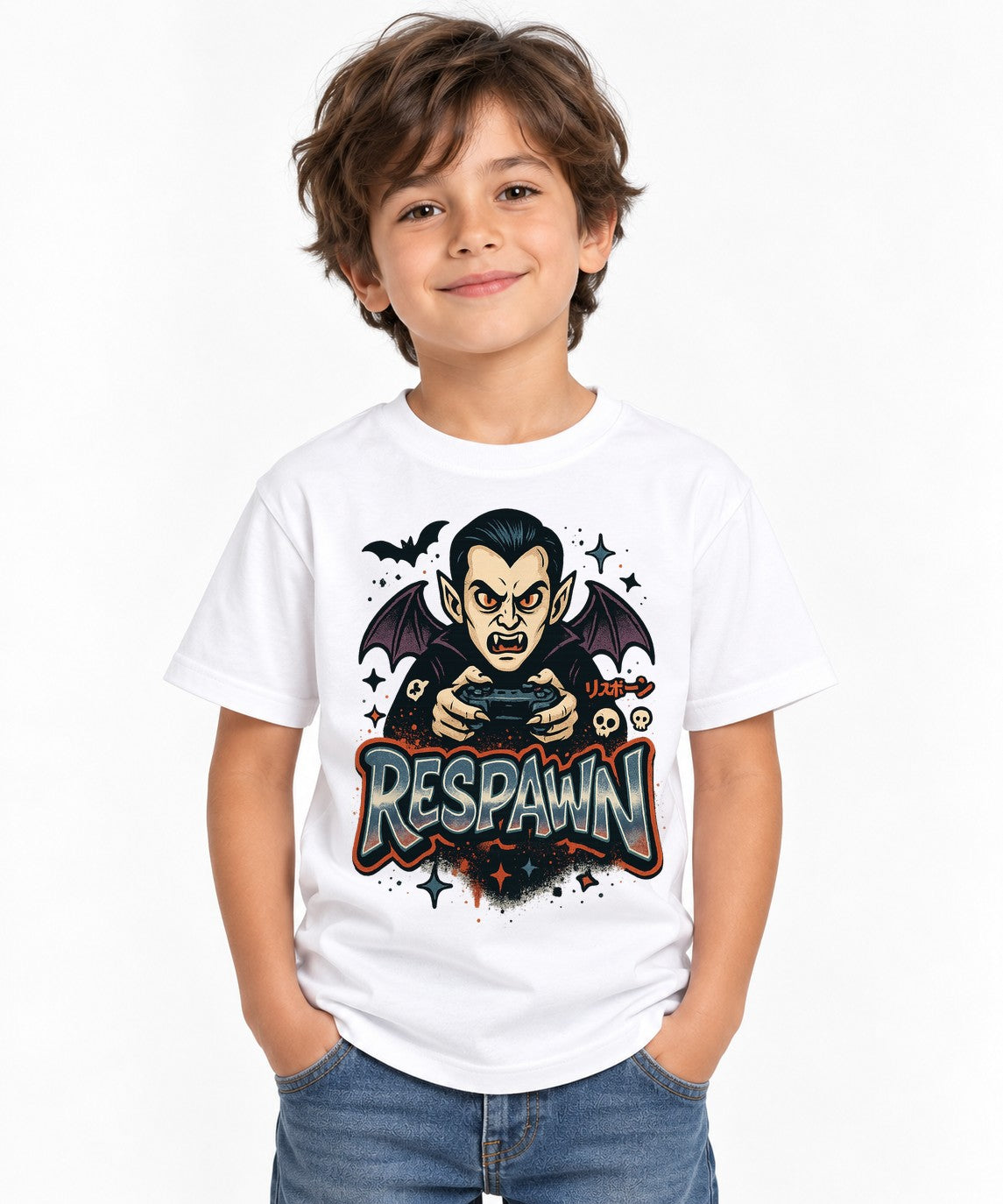 Respawn Vampire Gamer - White