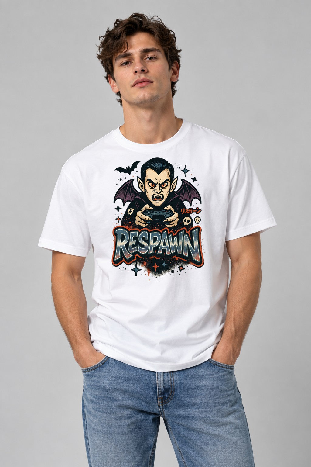 Respawn Vampire Gamer - White
