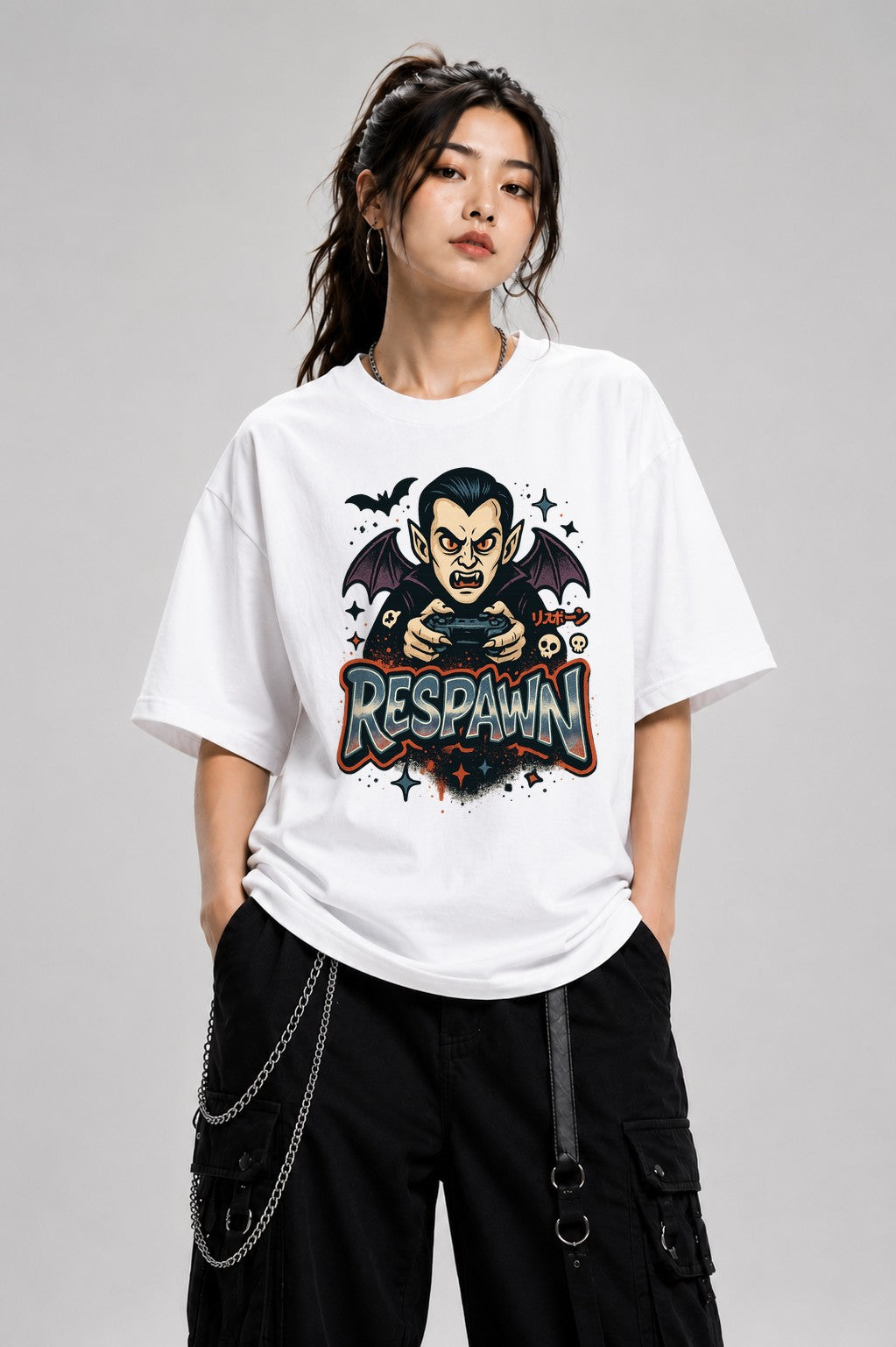 Respawn Vampire Gamer - White
