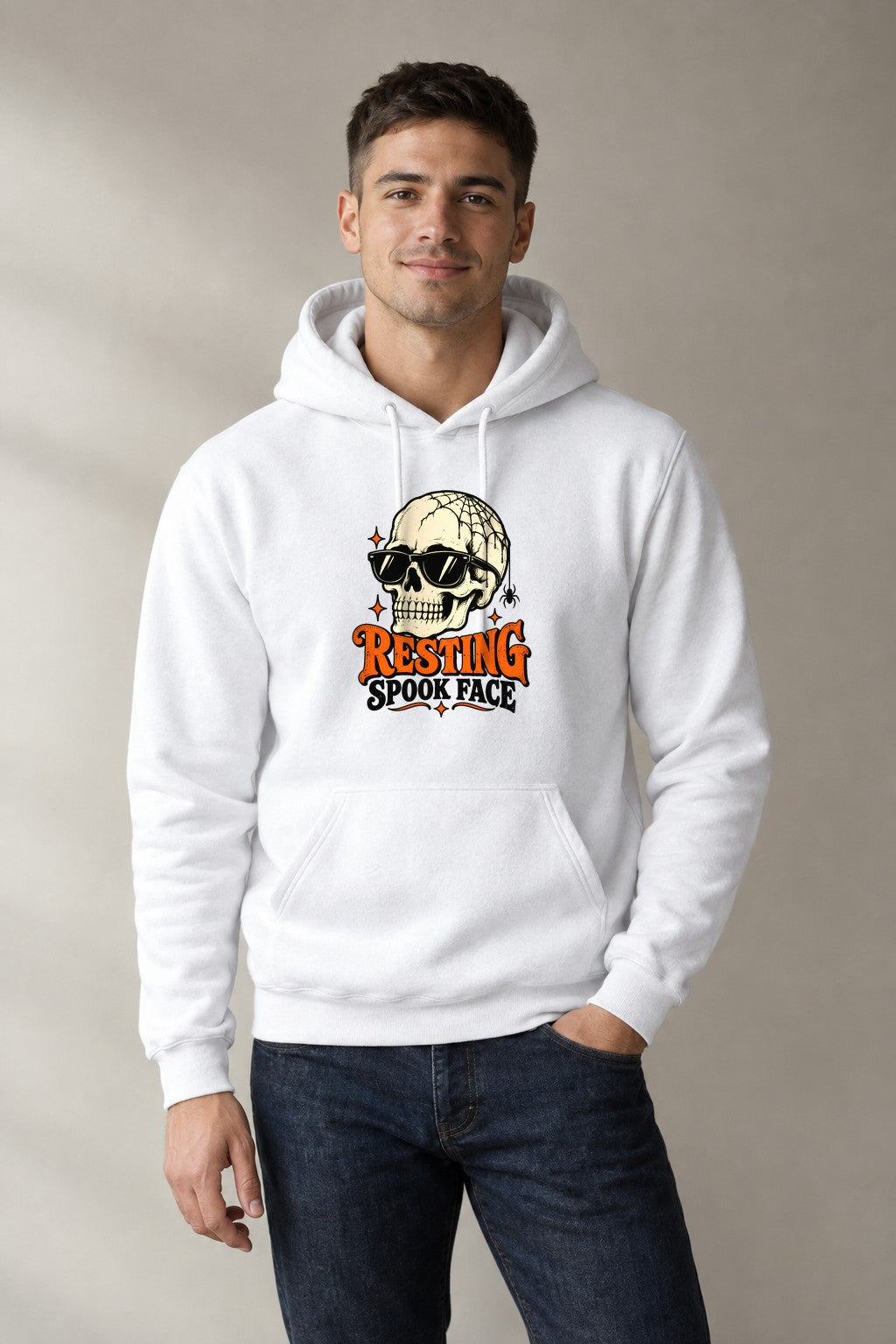 Resting Spook Face - White