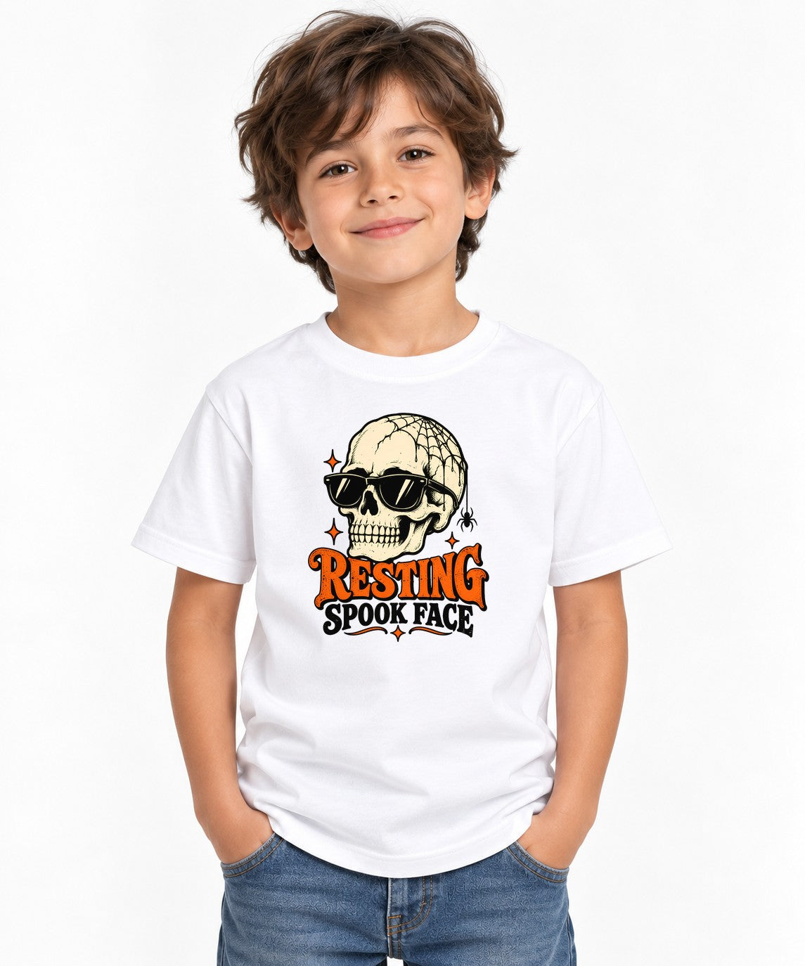 Resting Spook Face - White