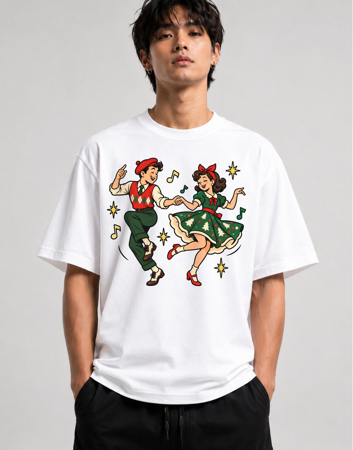 Retro Holiday Dance - White
