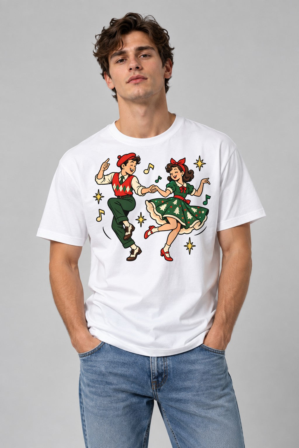 Retro Holiday Dance - White