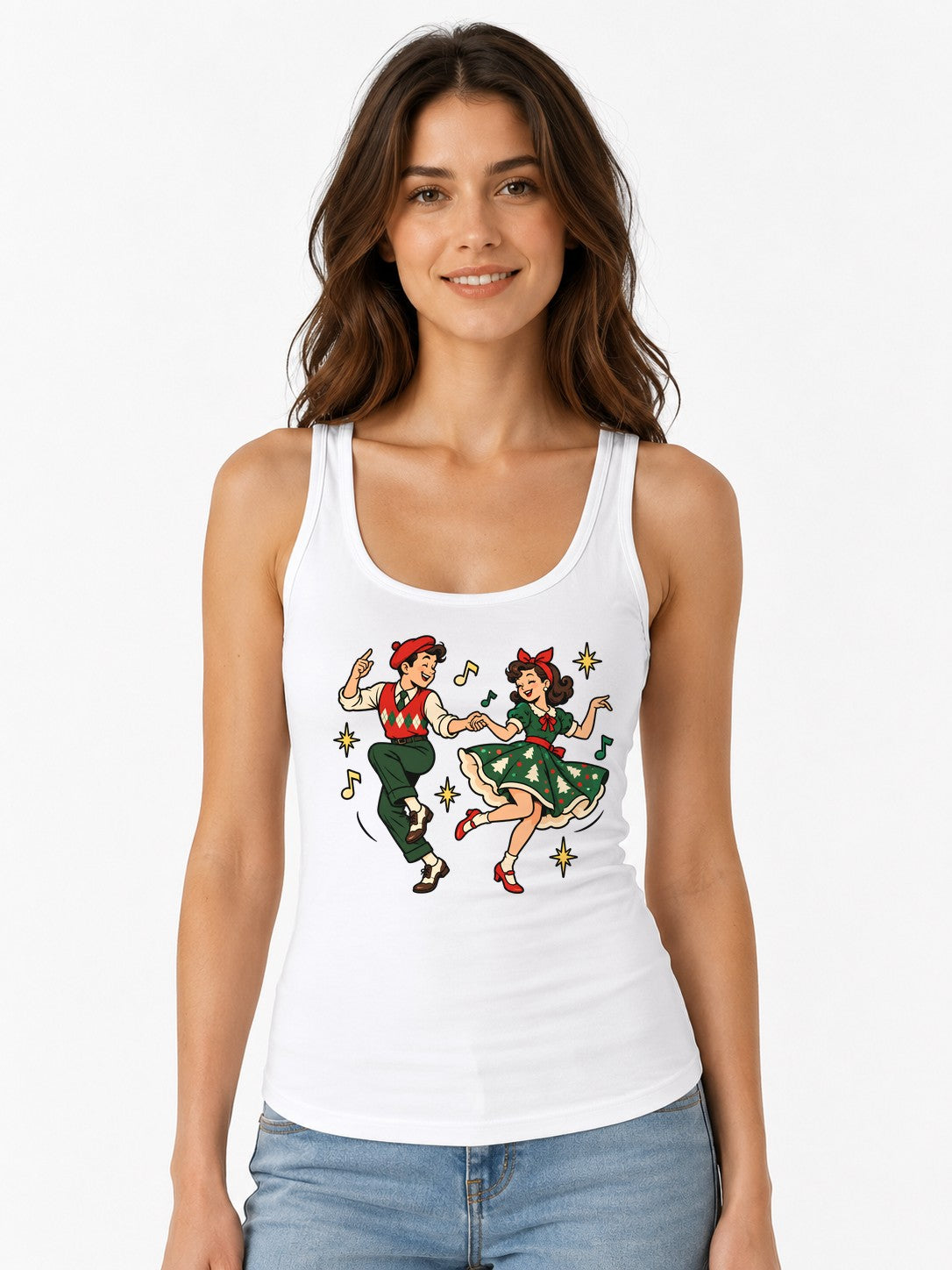Retro Holiday Dance - White