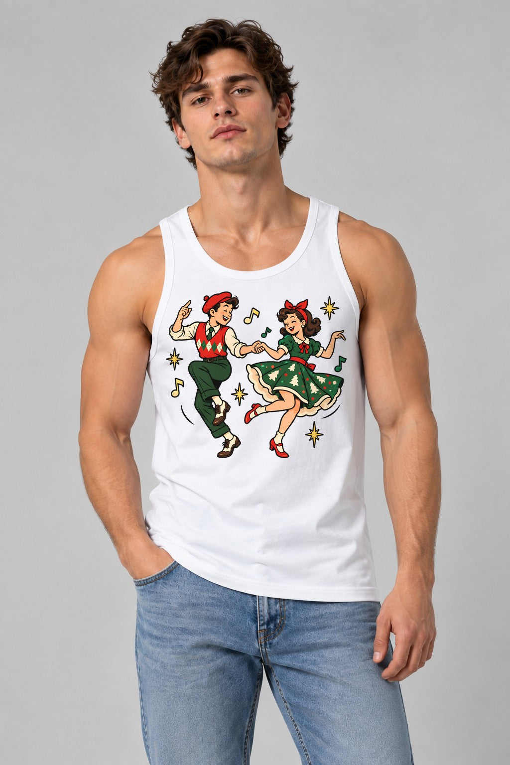 Retro Holiday Dance - White