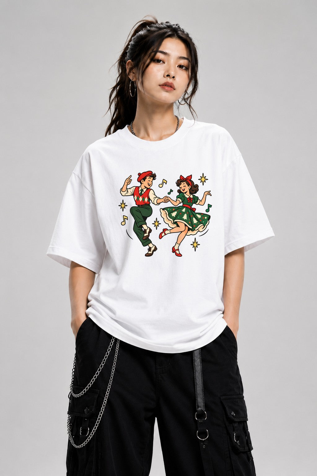 Retro Holiday Dance - White