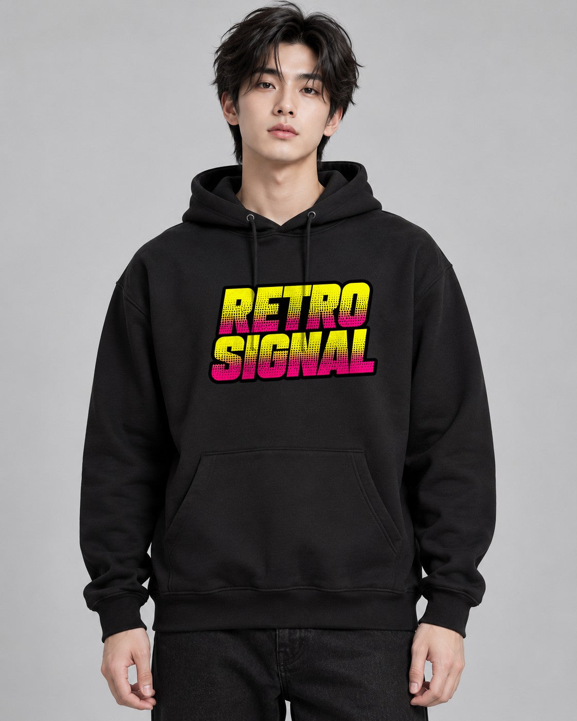 Retro Signal Halftone - Black