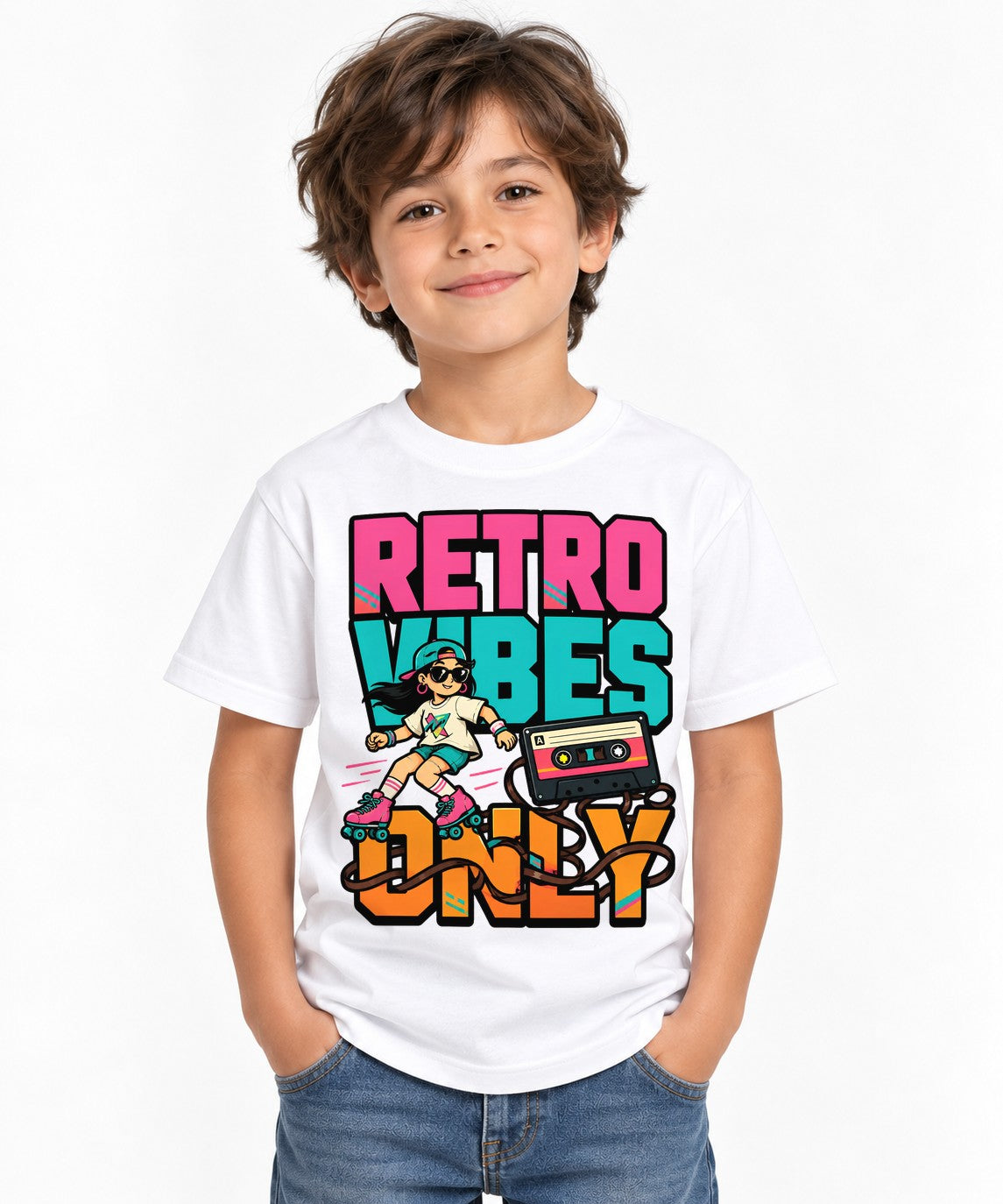 Retro Vibes Only - White