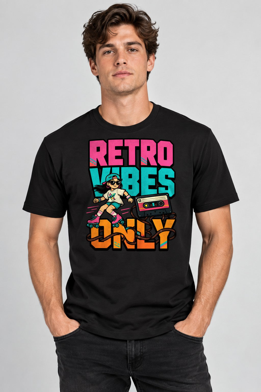Retro Vibes Only - Black