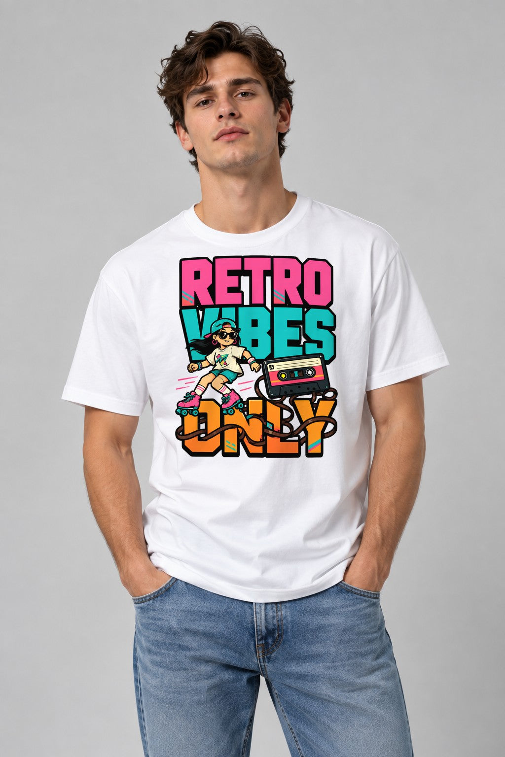 Retro Vibes Only - White