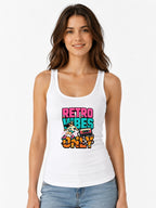 Retro Vibes Only Roller Skate Graphic T-Shirt 80s Aesthetic - White