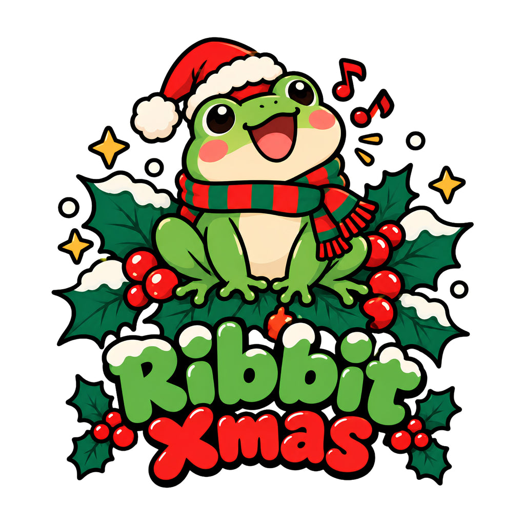 Ribbit Xmas Frog