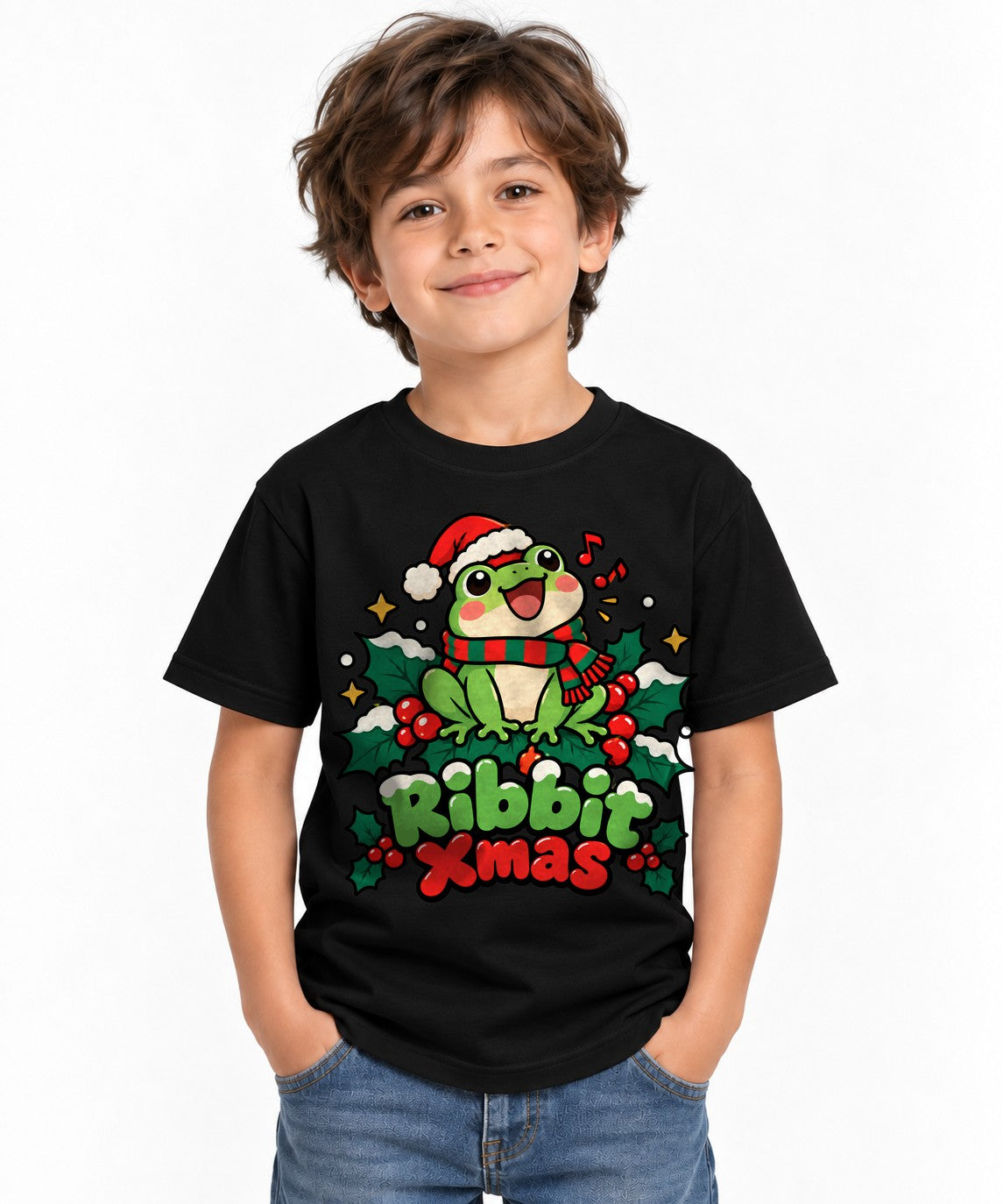 Ribbit Xmas Frog - Black