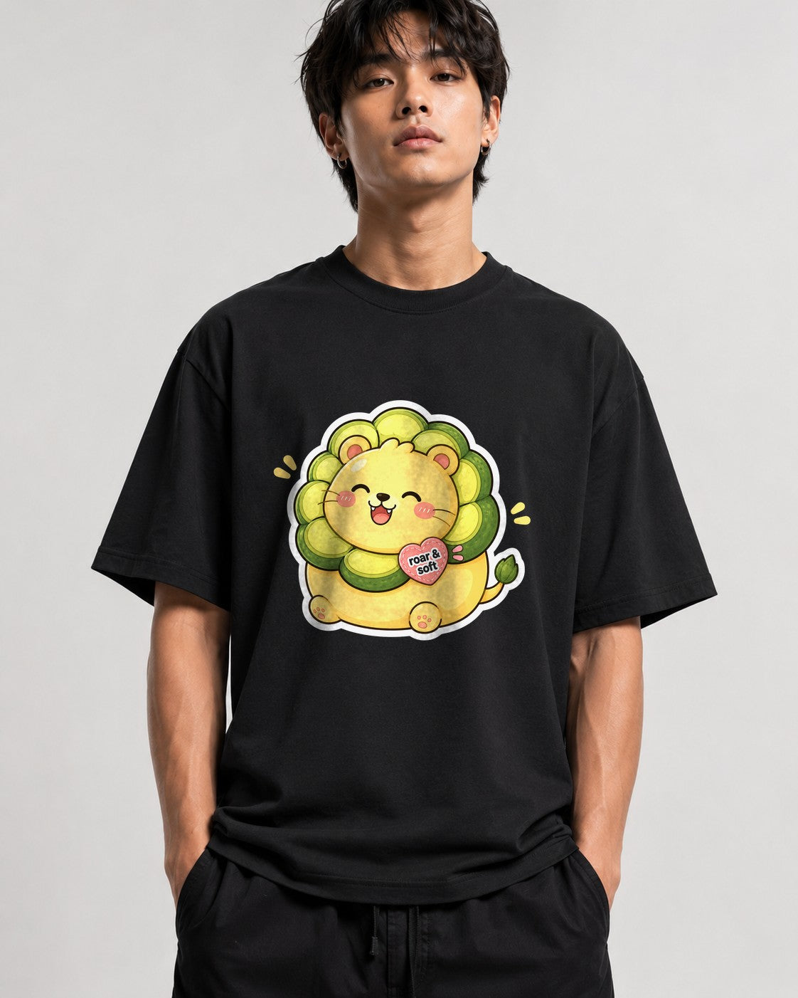 Roar And Soft Lion - Black