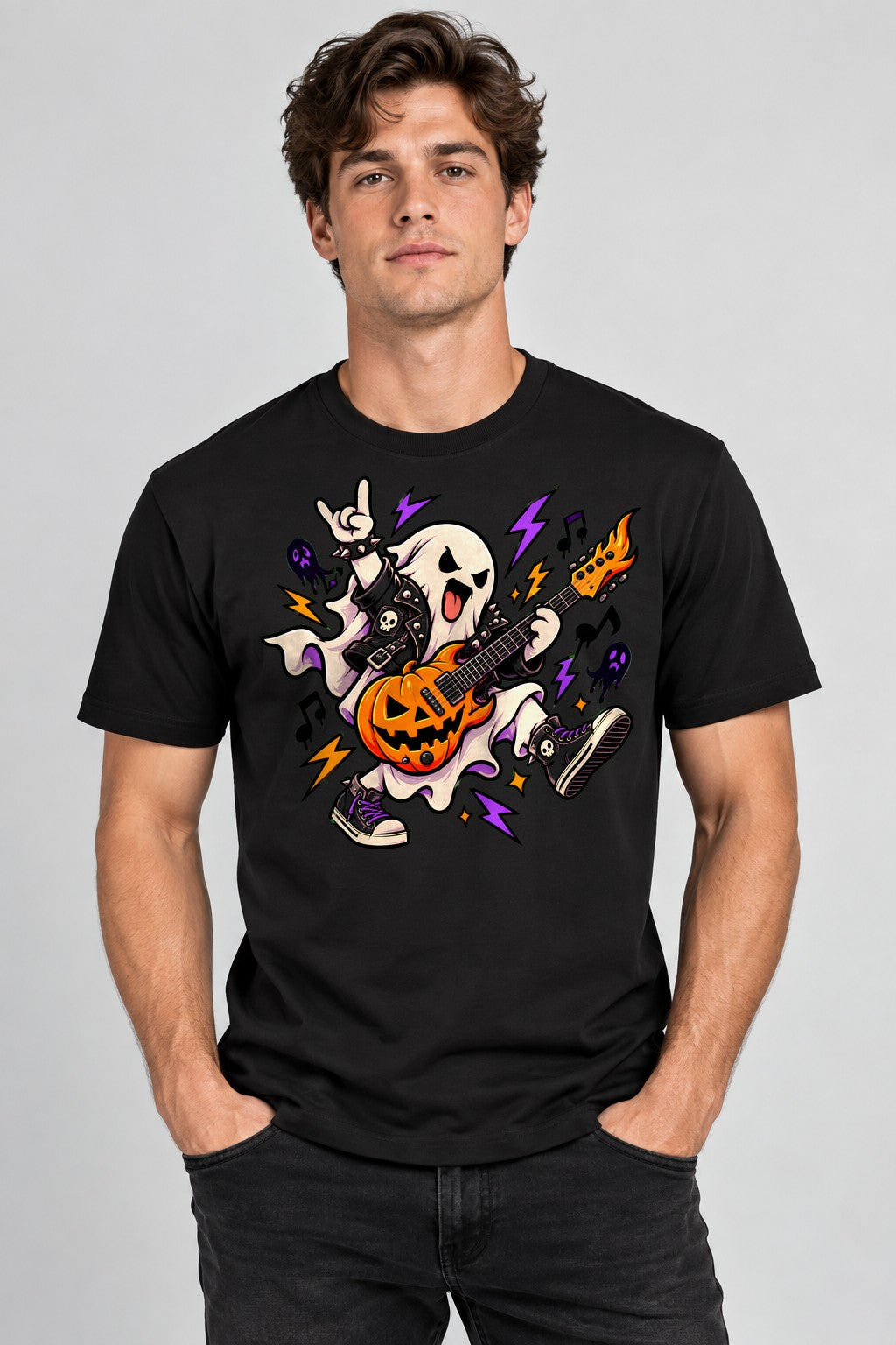 Rock Ghost Pumpkin - Black