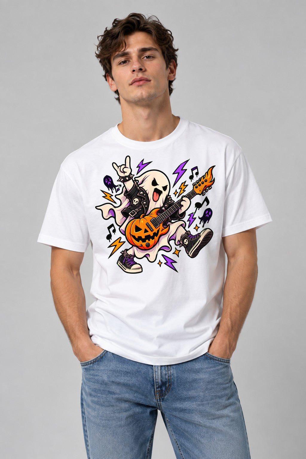 Rock Ghost Pumpkin - White