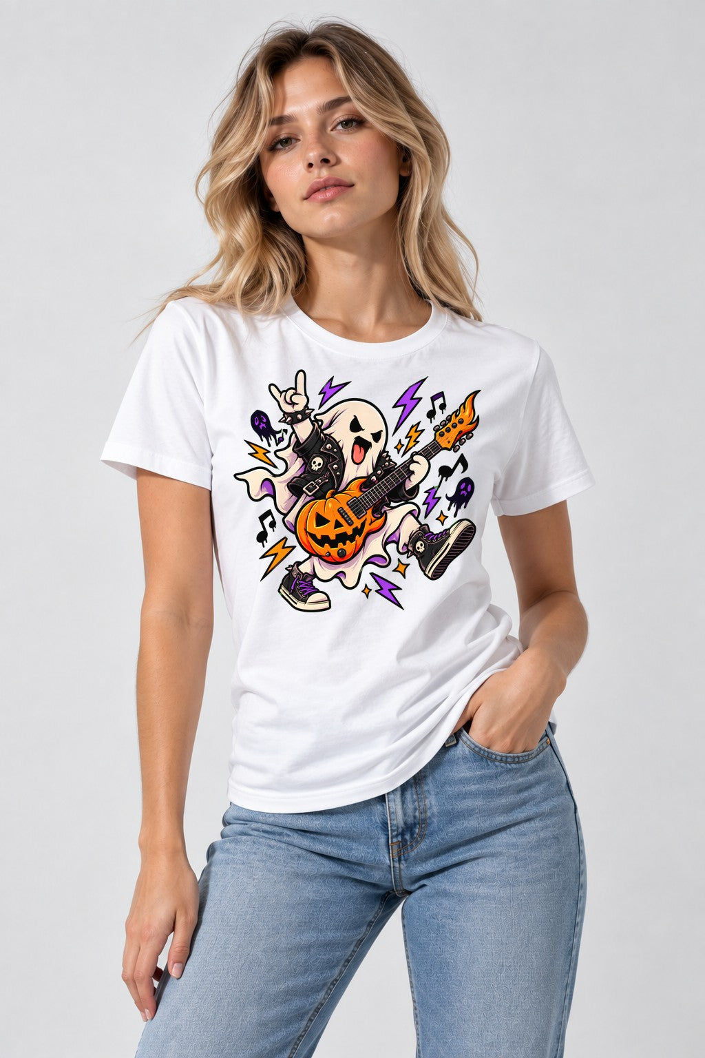 Rock Ghost Pumpkin - White