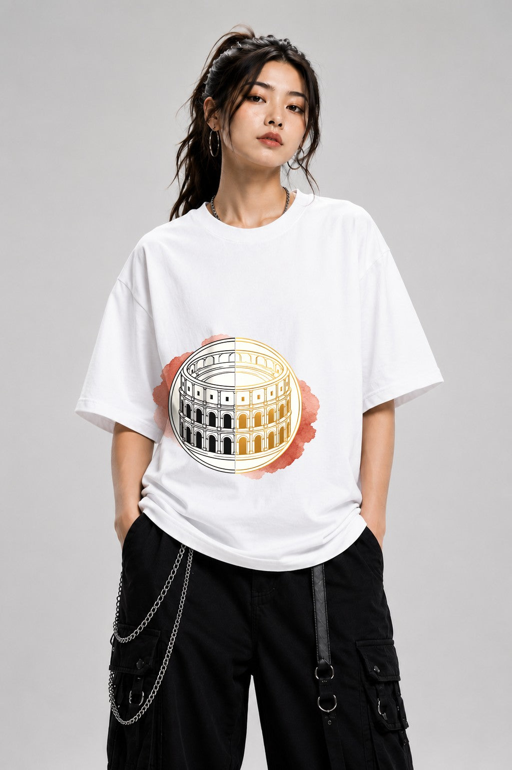 Roman Colosseum Sketch - White