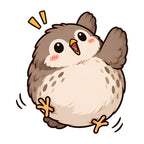 Round Fluffy Owl