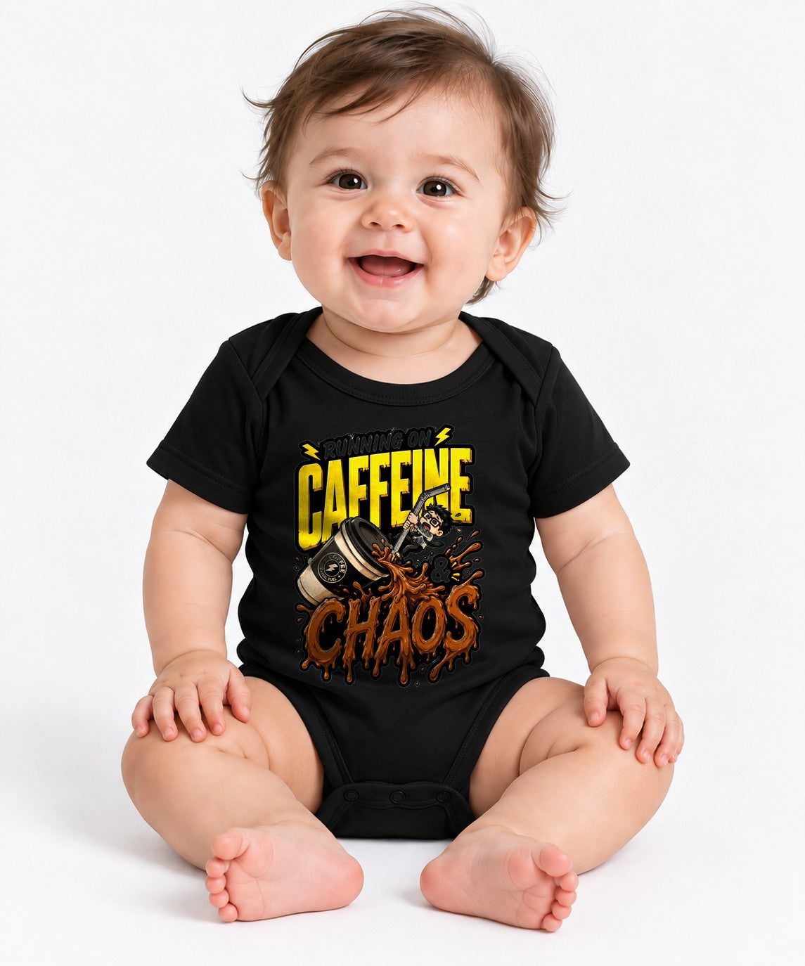 Running On Caffeine And Chaos - Black