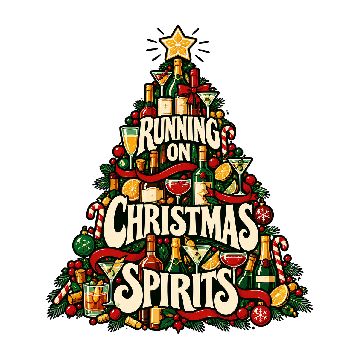 Christmas Spirits Bottle Tree