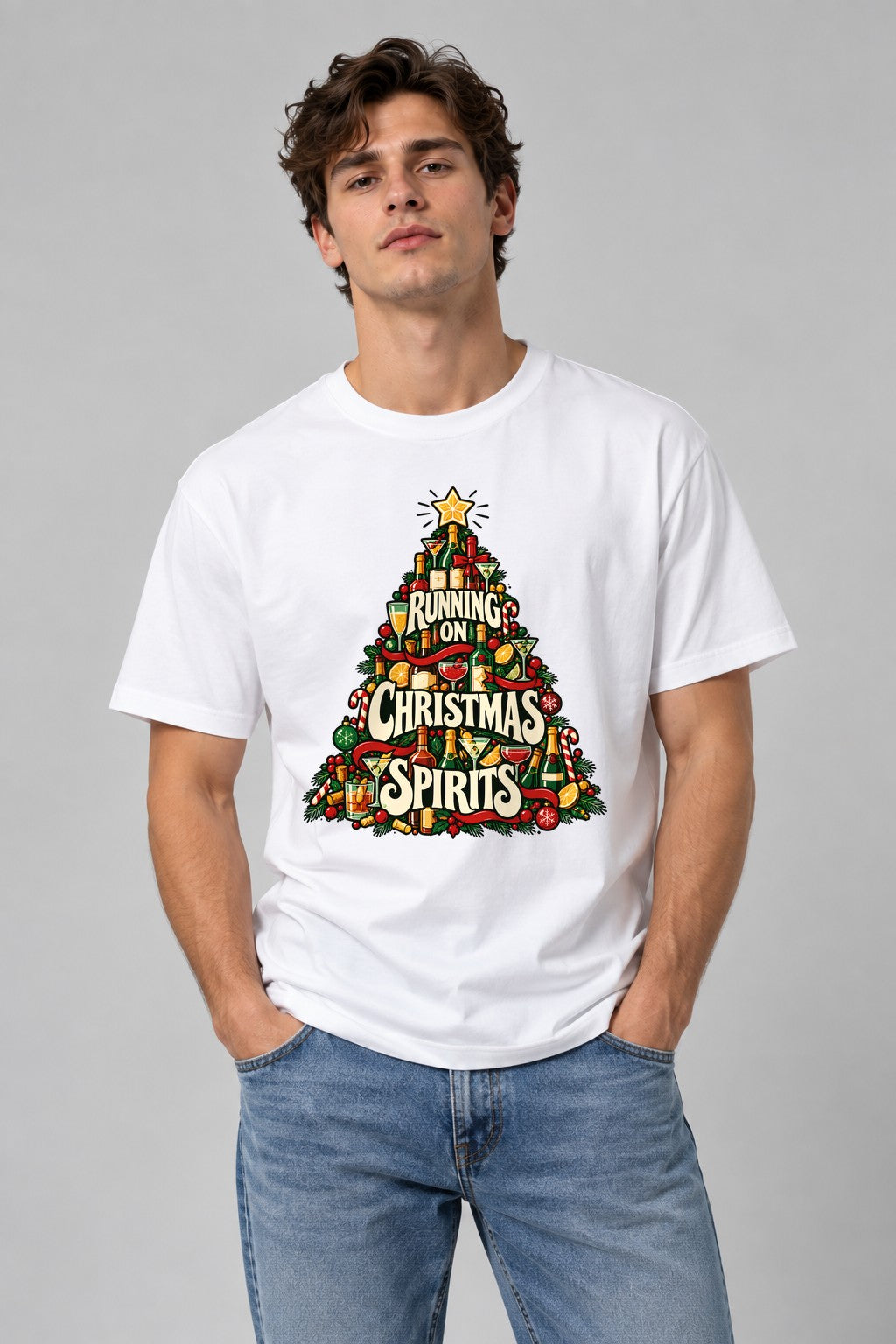 Christmas Spirits Bottle Tree - White