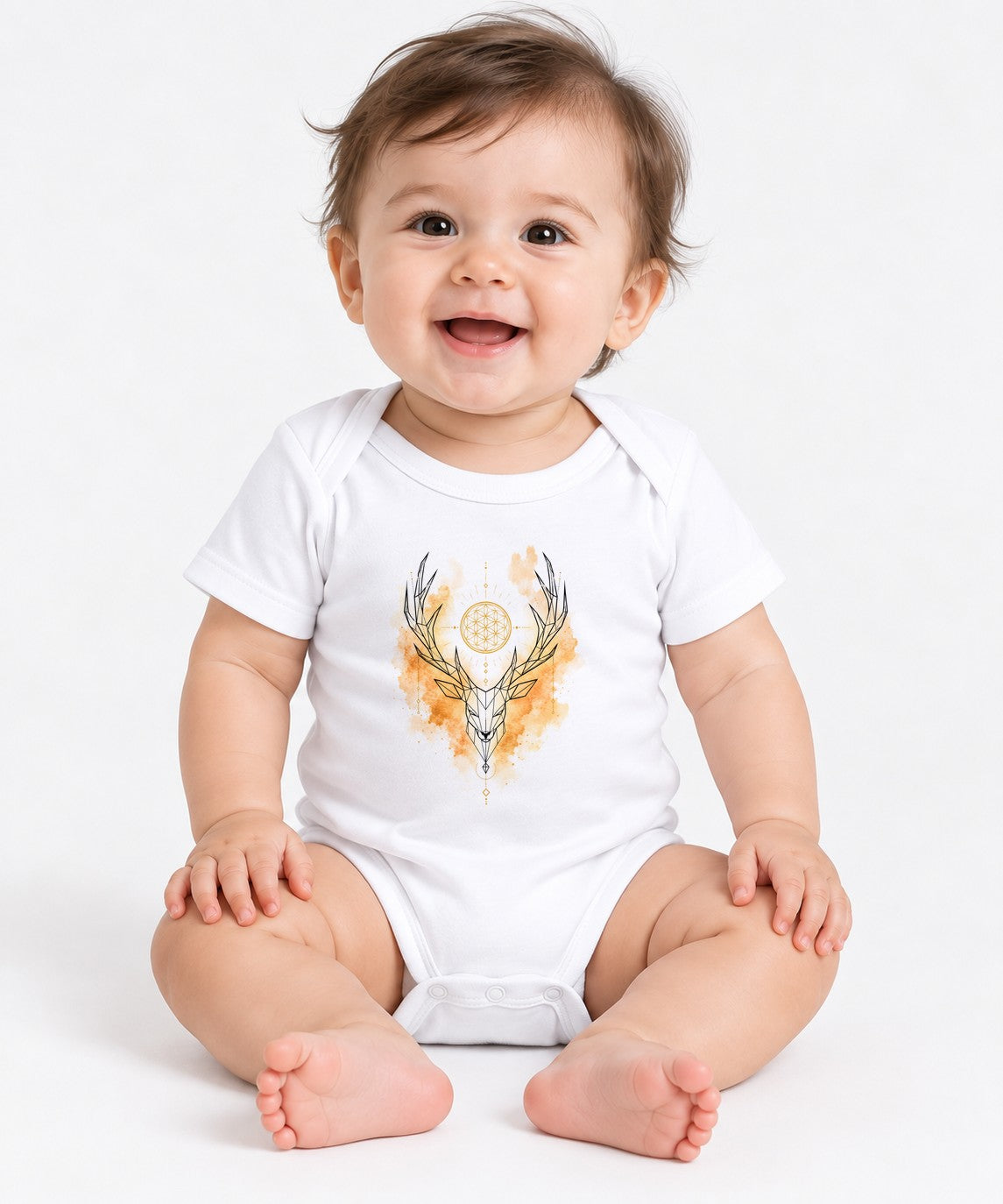 Sacred Geometry Deer - White