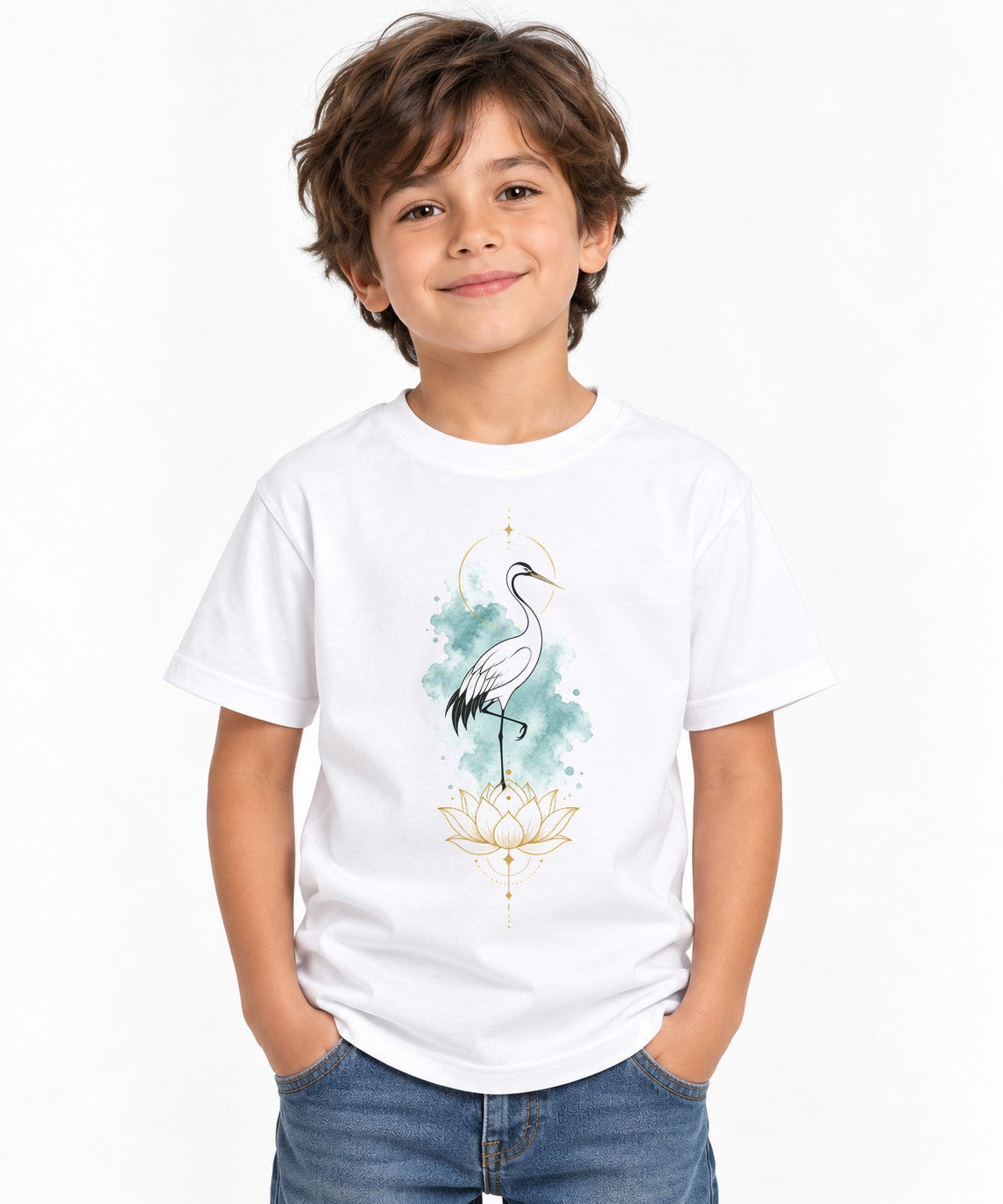 Sacred Heron Lotus - White
