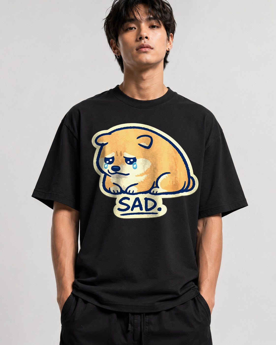 Sad Shiba - Black