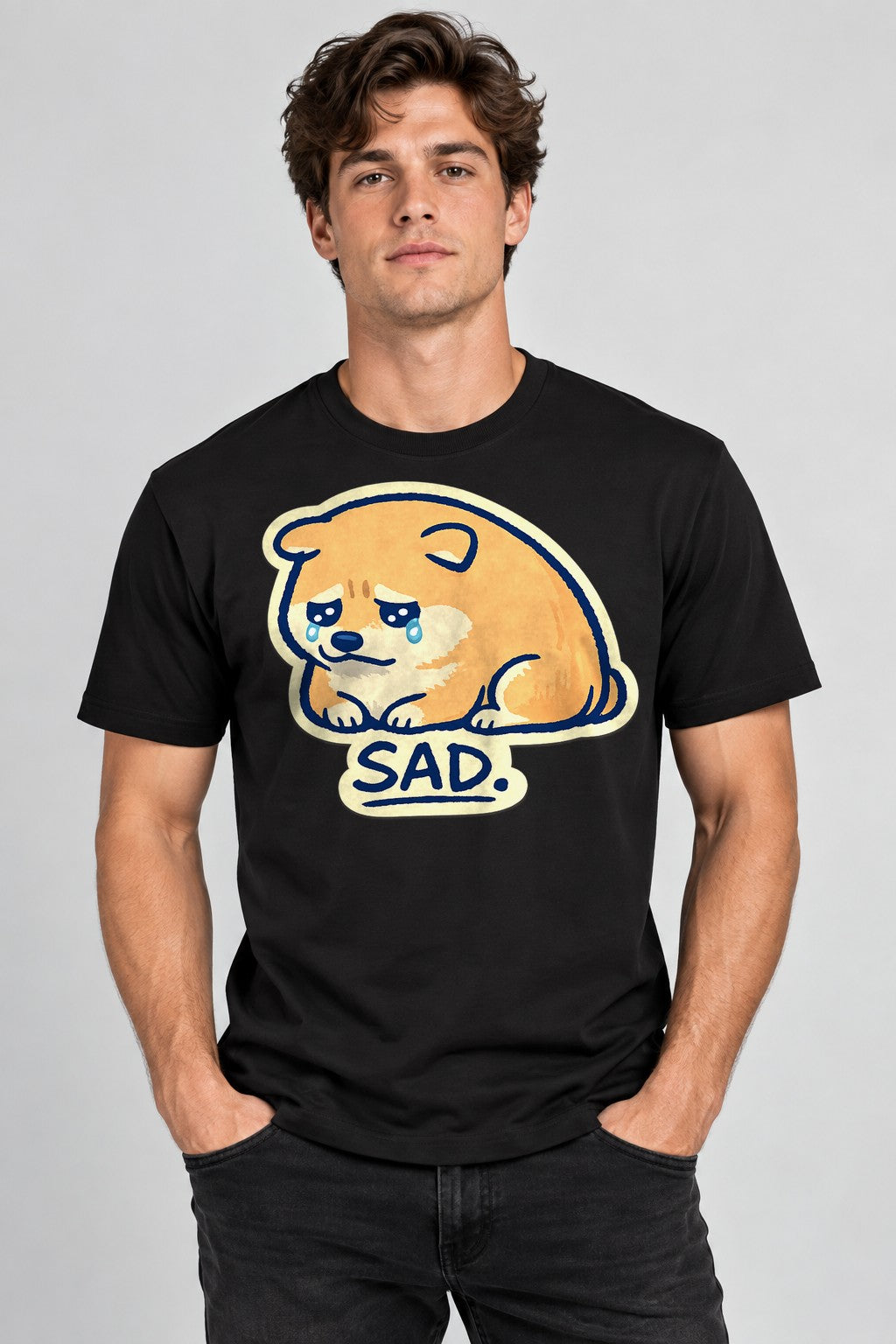 Sad Shiba - Black